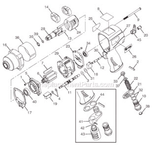 Page A Diagram and Parts List for CP7740-2 8941077402 Chicago Pneumatic Wrench